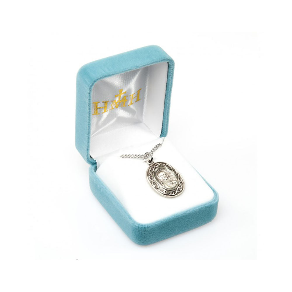 Sterling Silver Crown of Thorns Scapular Necklace