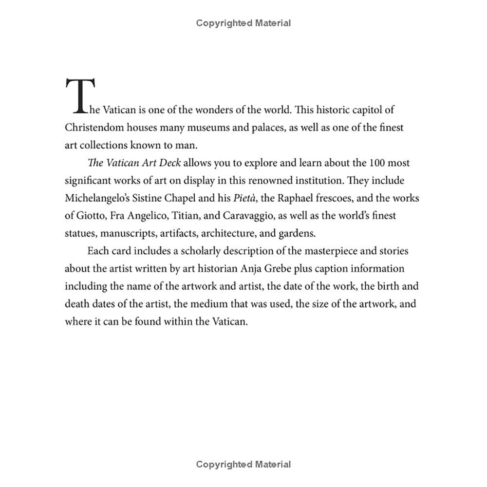 The Vatican Art Deck: 100 Masterpieces