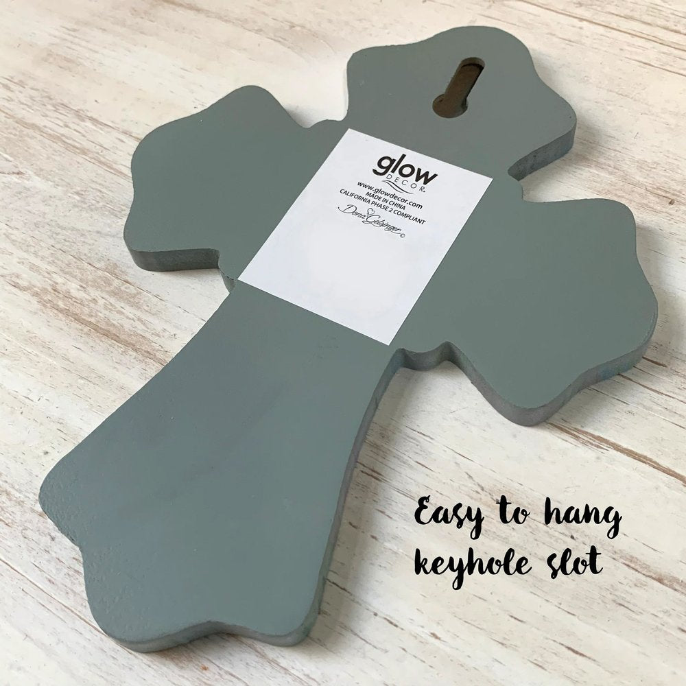 Sacred Heart Wooden Cross - 8"