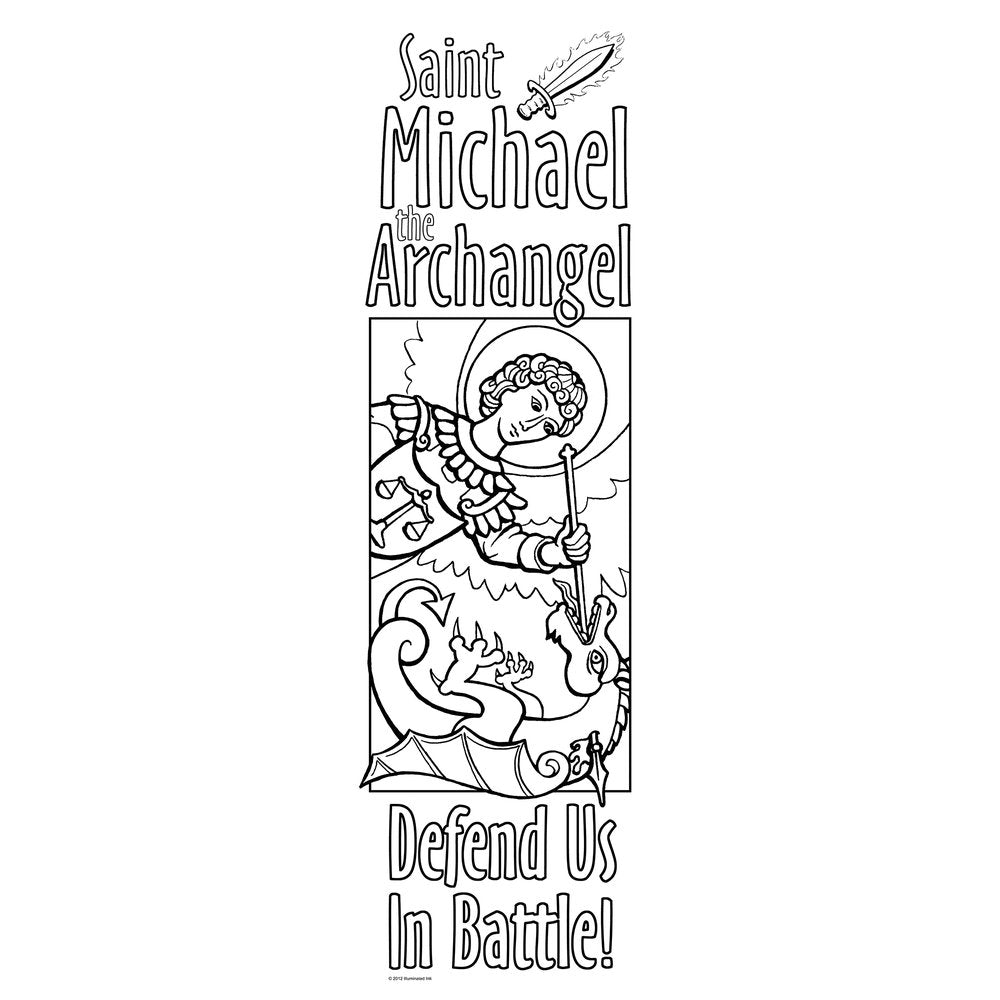St. Michael Catholic Coloring Poster - 6' x 2'
