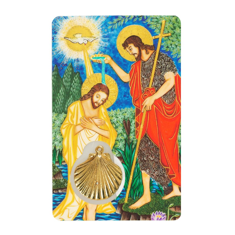 Baptism Pocket Prayer Card and Medal