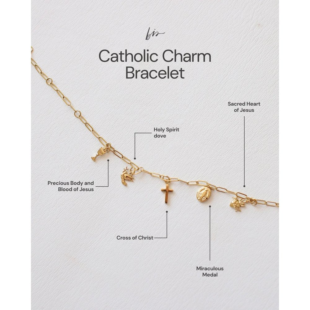 Gold Catholic Devotions Petite Charm Bracelet