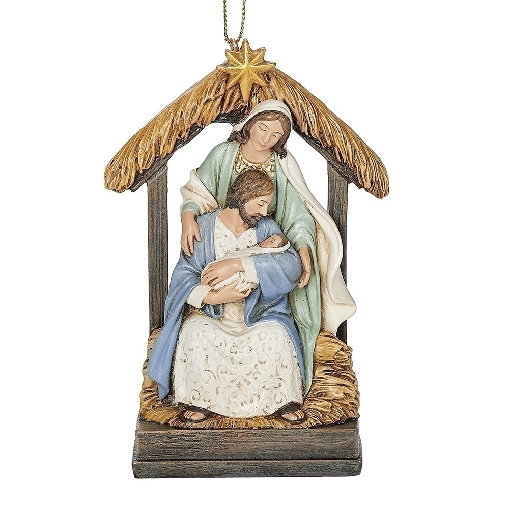 Joseph's Studio Serene Embrace Holy Family Ornament - 4.5"