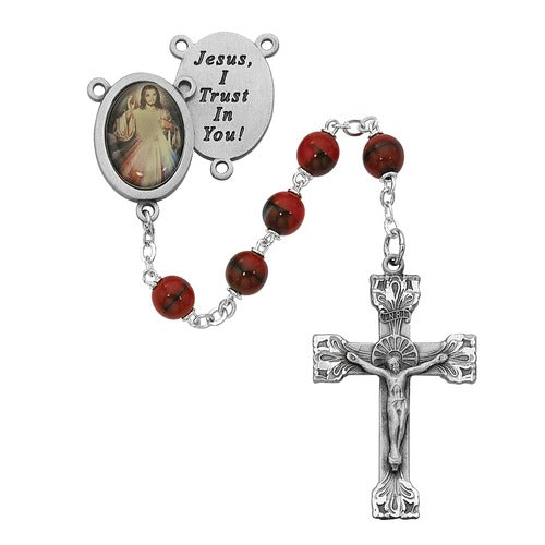 Red and Black Divine Mercy Rosary