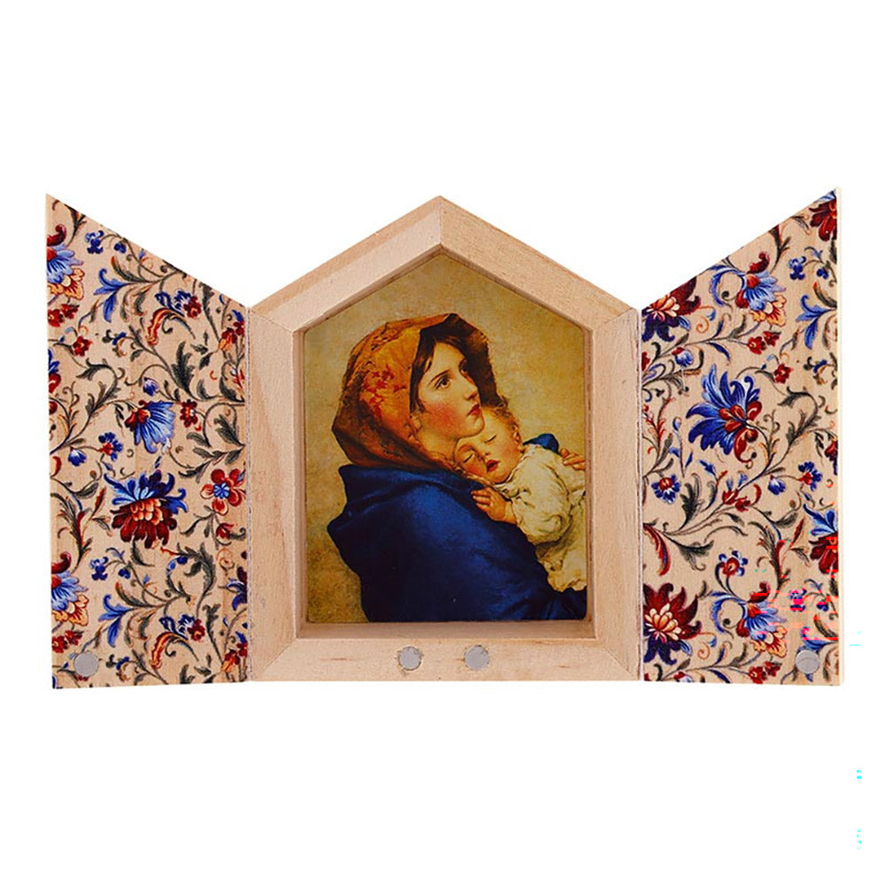 Madonna of the Streets Miniature Wooden  Triptych