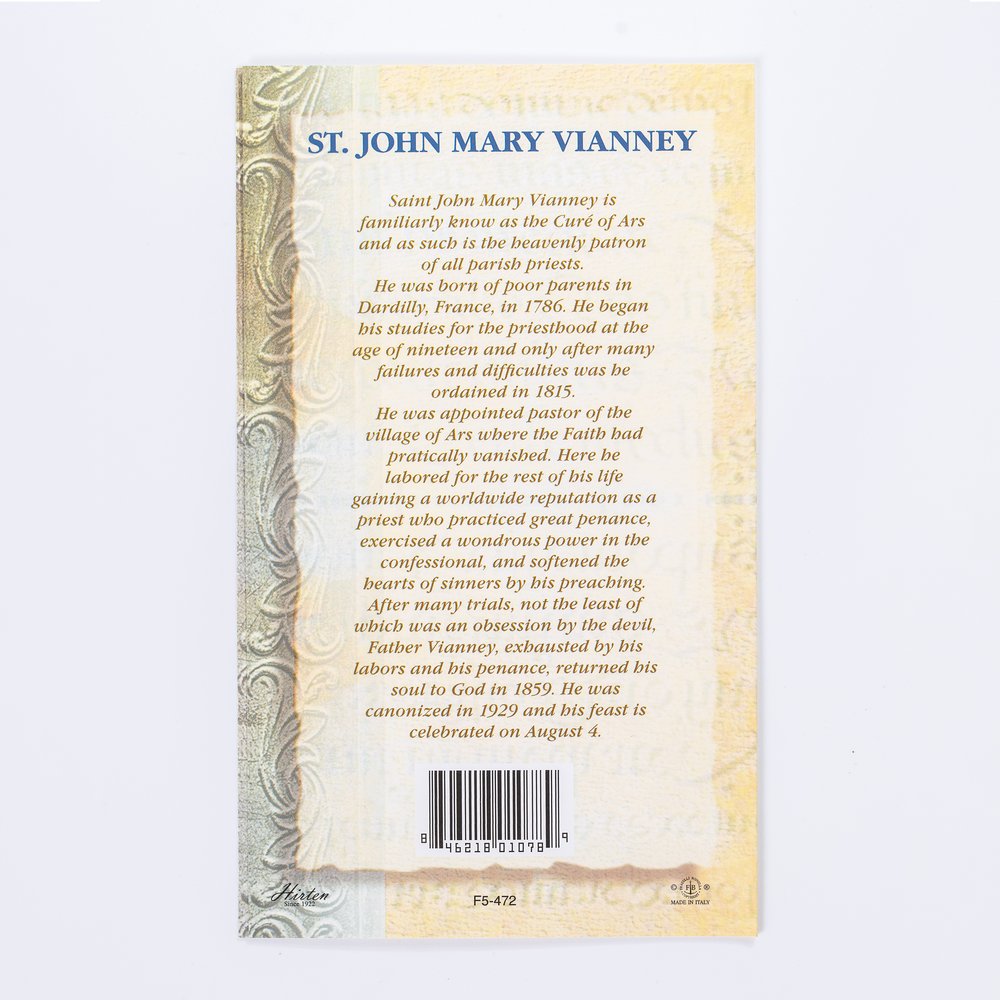 St. John Vianney - Mini Lives of the Saints Folded Prayer Card