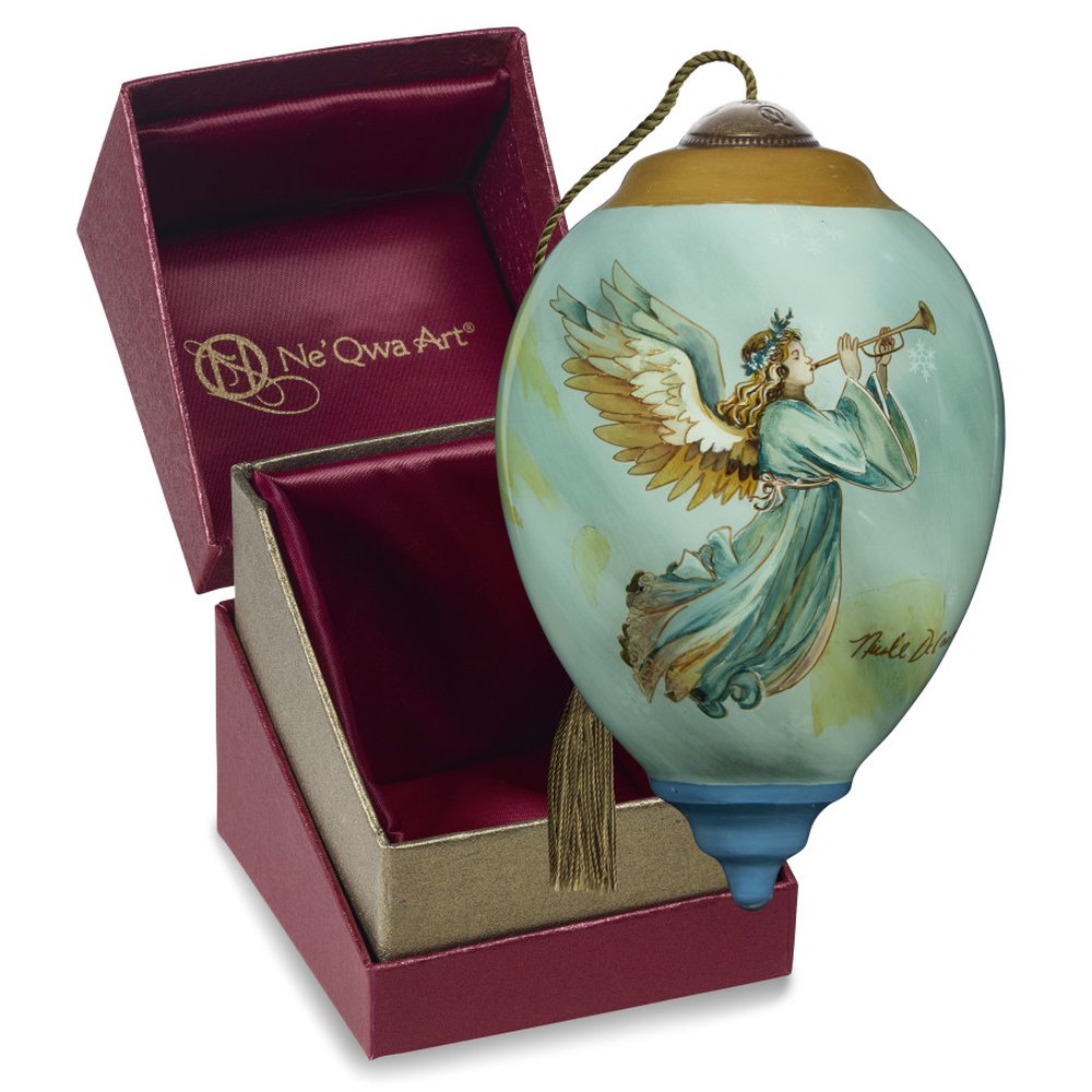 Angels We Have Heard on High Blown Glass Ornament