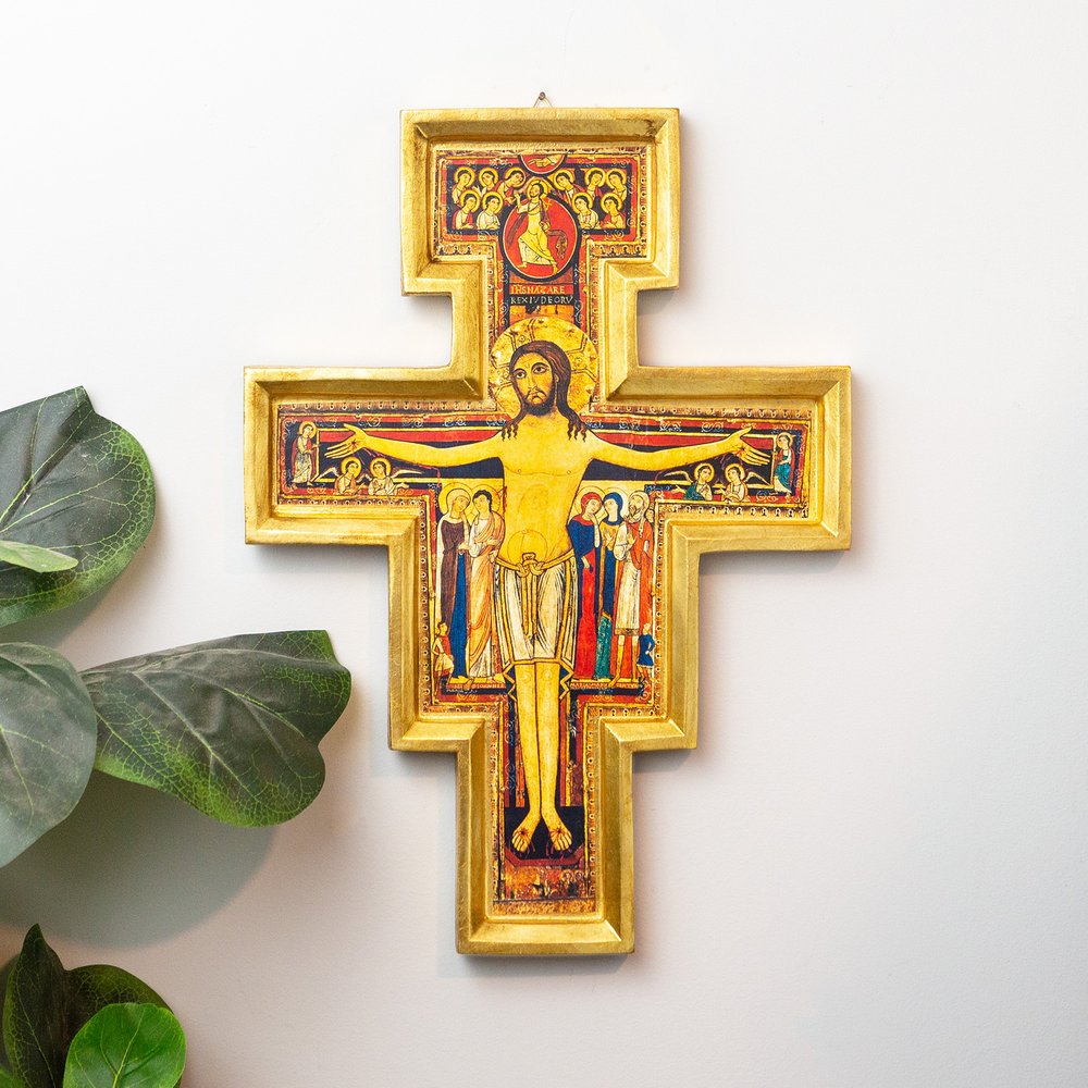 Italian San Damiano Crucifix - 17"