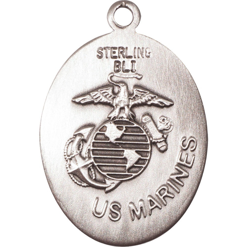 Sterling Silver St. Michael Pendant / Marines - 2509174
