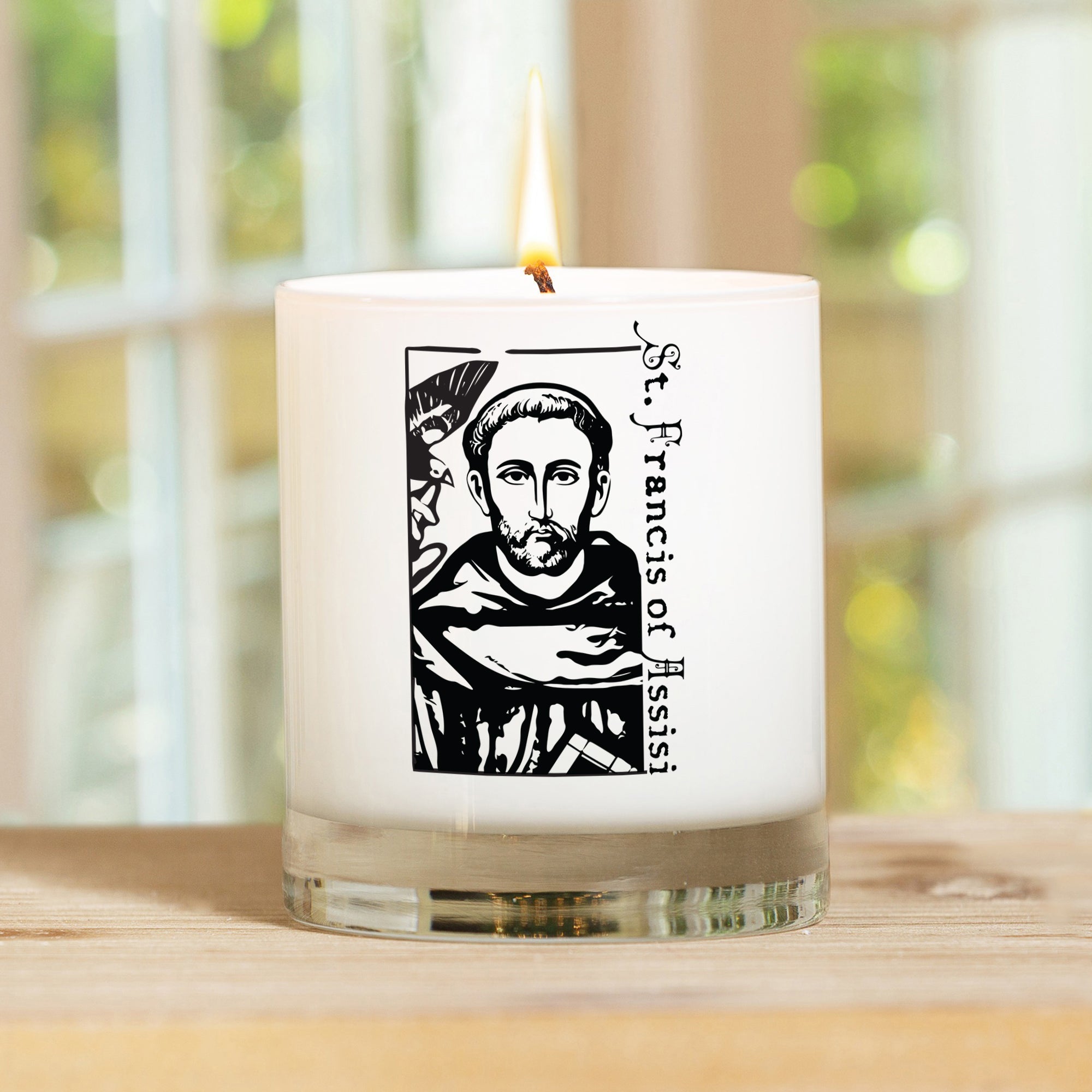 Personalized St. Francis Assisi Confirmation Candle
