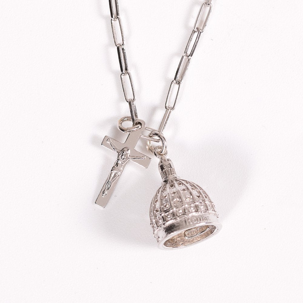 St. Peter's Dome & Crucifix Necklace