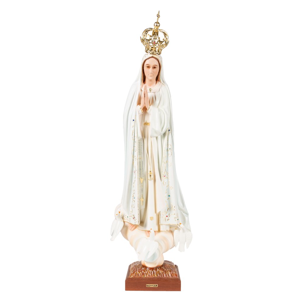 Our Lady of Fatima Statue with Detachable Crown - 34"