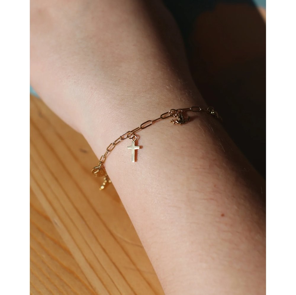 Gold Catholic Devotions Petite Charm Bracelet
