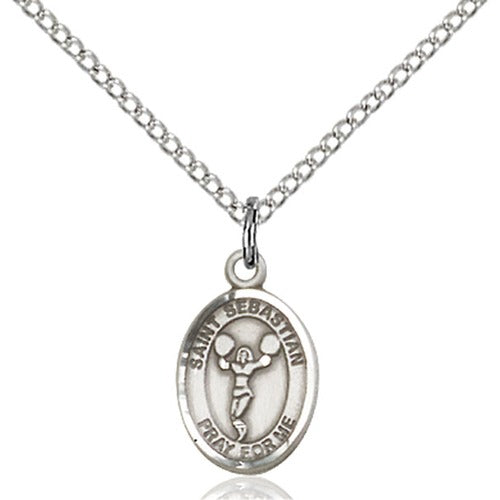 Sterling Silver St. Sebastian Petite Pendant / Cheerleading