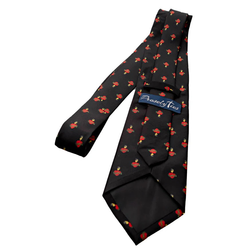 Black Sacred Heart of Jesus Necktie