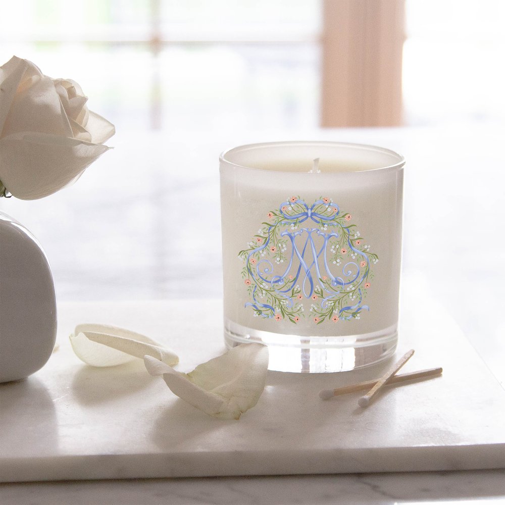 Floral Auspice Maria Devotional Candle
