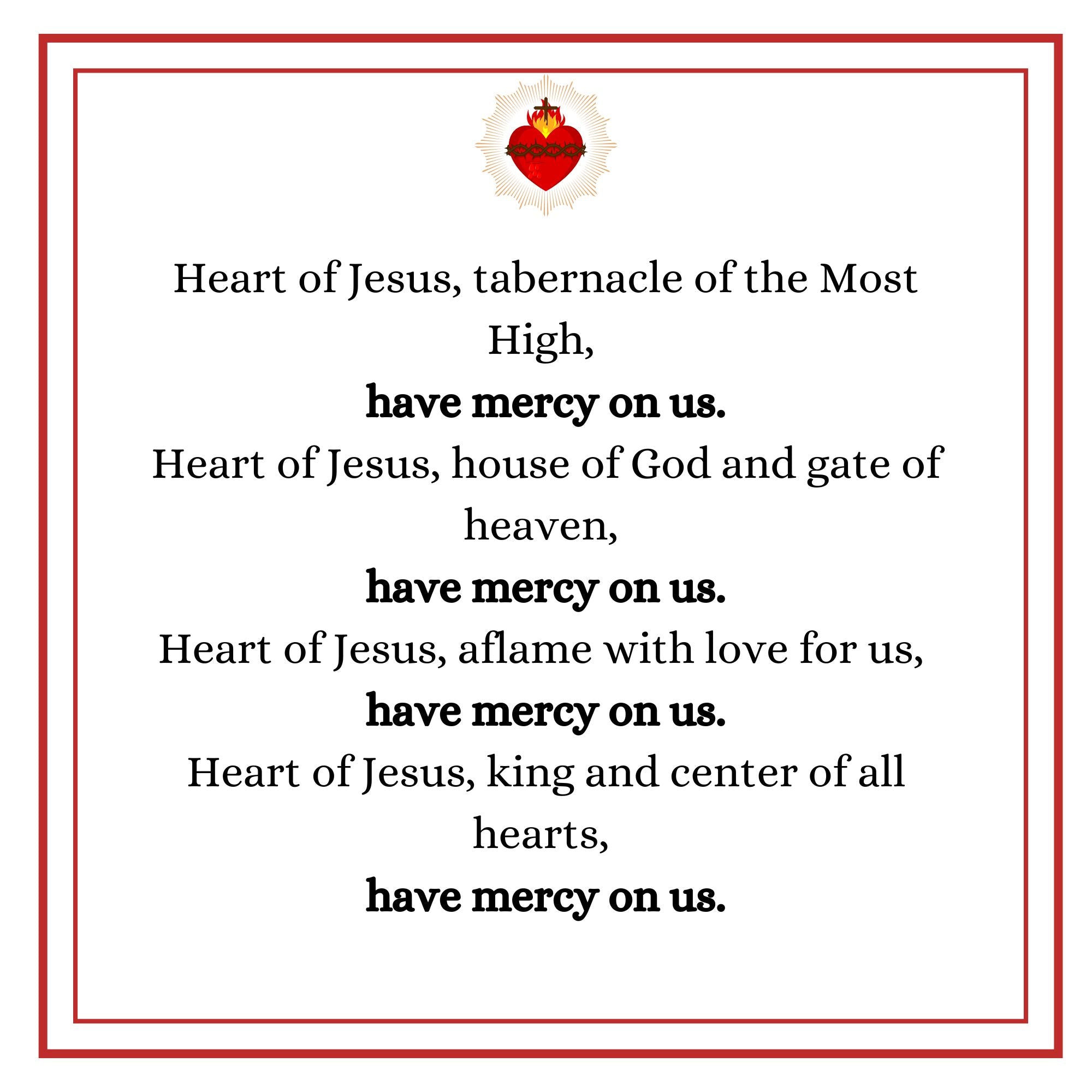 Litanies for Littles: Sacred Heart and Divine Mercy