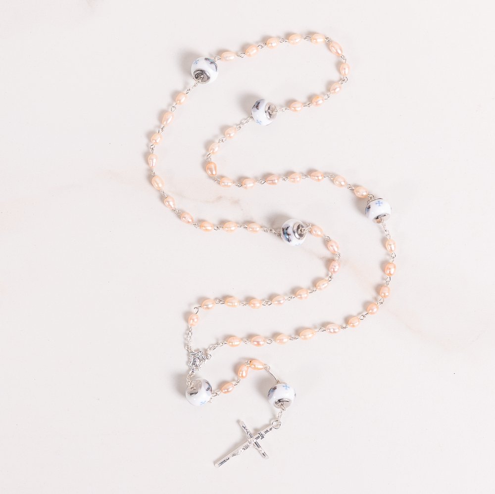 Italian Freshwater Pearl St. Michael Rosary