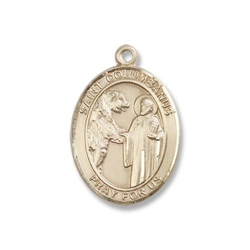 14kt Gold Filled St. Columbanus Pendant w/ Chain