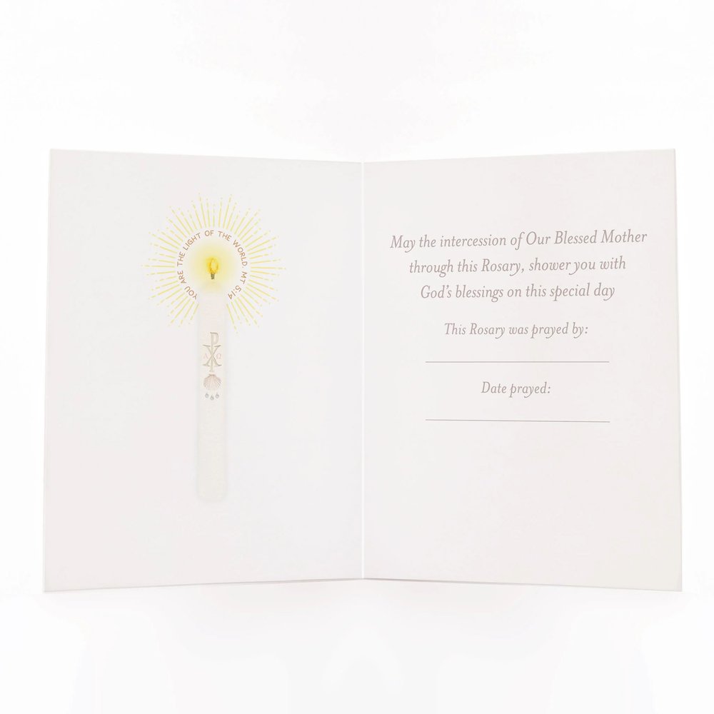 I Prayed a Rosary for Your Baptism Greeting Card
