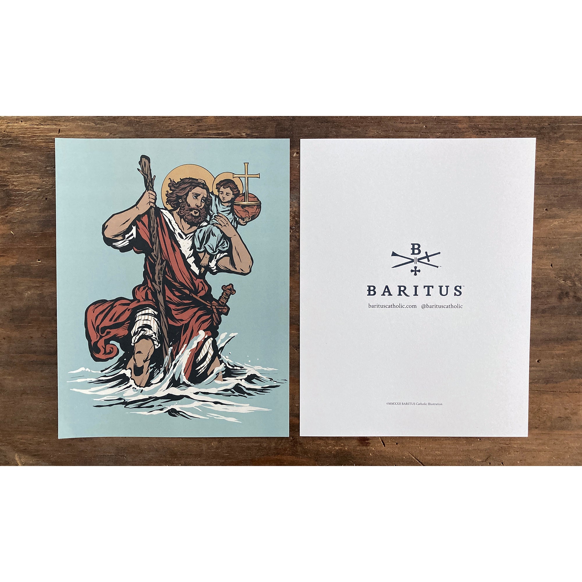 St. Christopher Unframed Print - 8.5" x 11"
