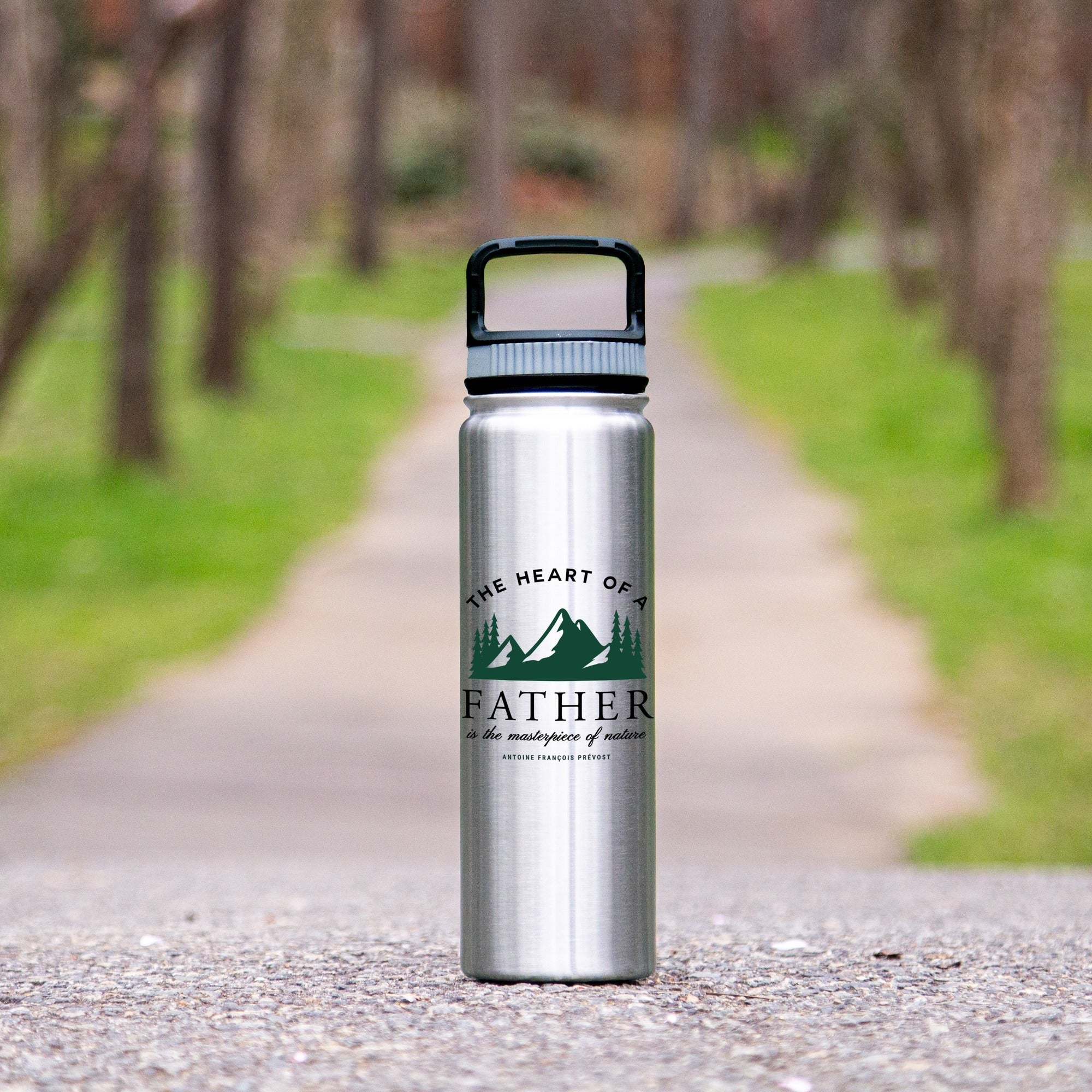 Heart of a Father Stainless Water Bottle