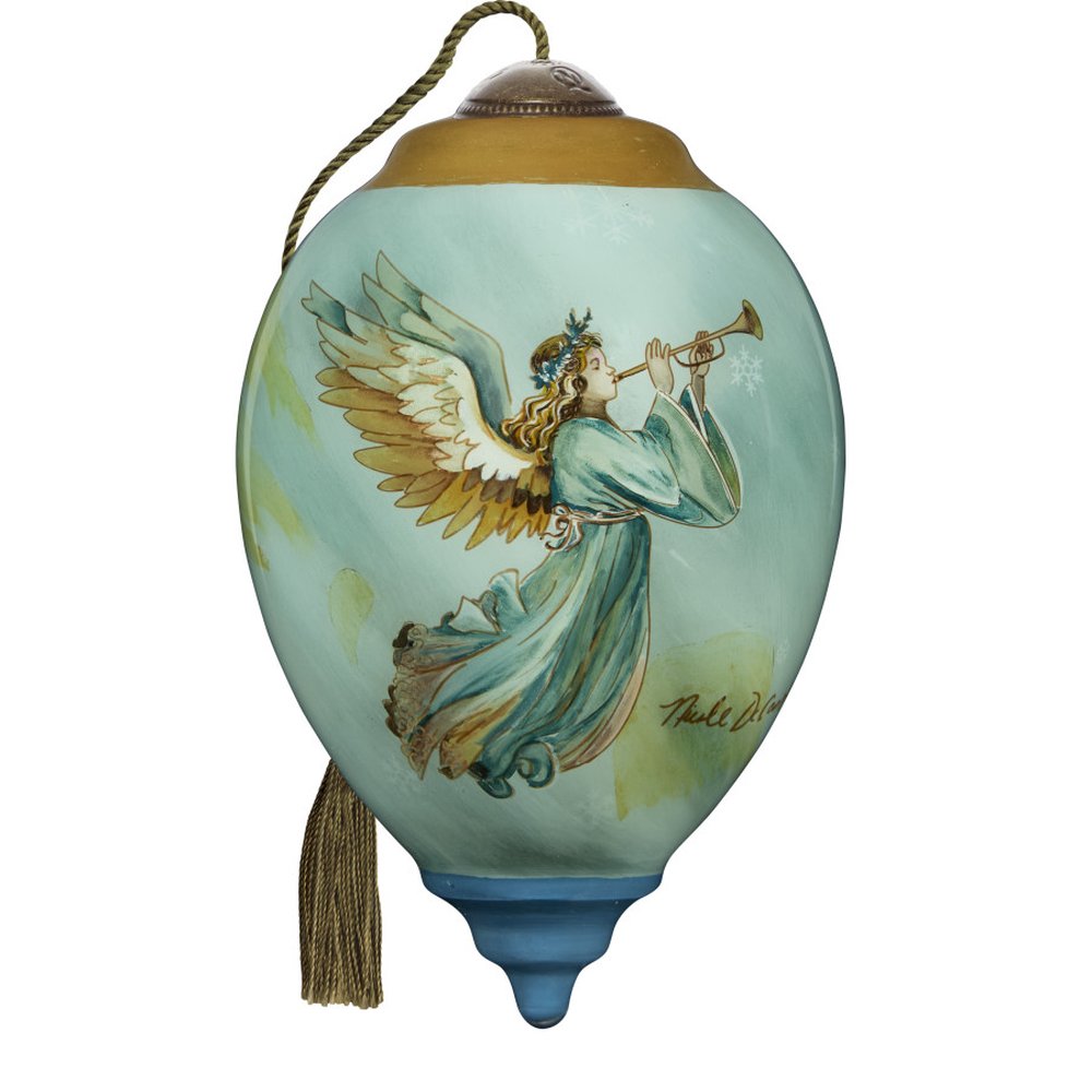 Angels We Have Heard on High Blown Glass Ornament