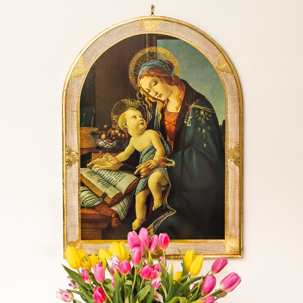 Arched Madonna of the Library Florentine Plaque