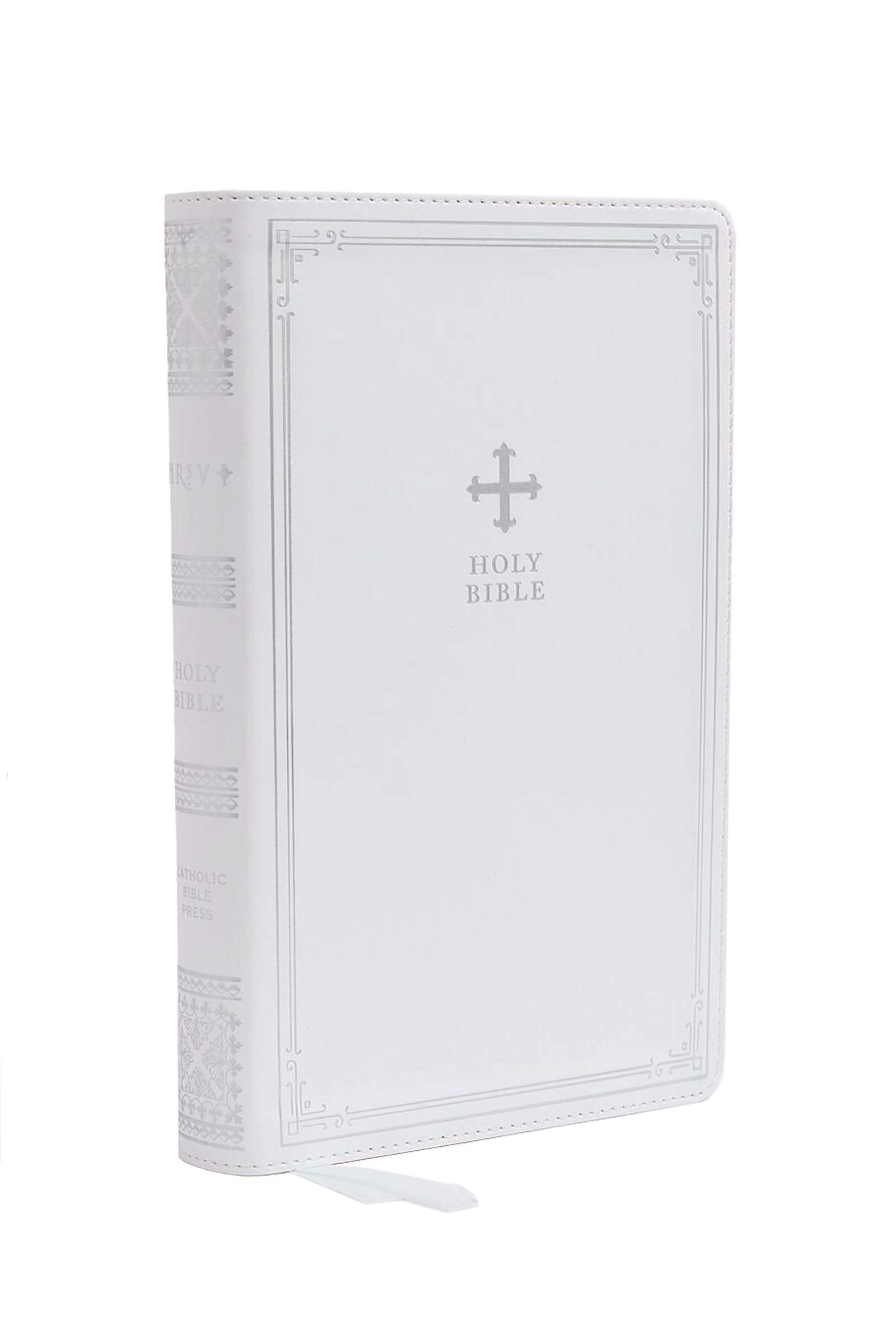 NRSV Catholic Bible - White Leathersoft Gift Edition