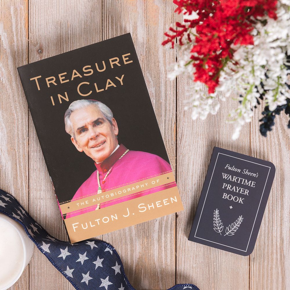 Treasure in Clay: The Autobiography of Fulton J. Sheen & Wartime Prayer Book Set