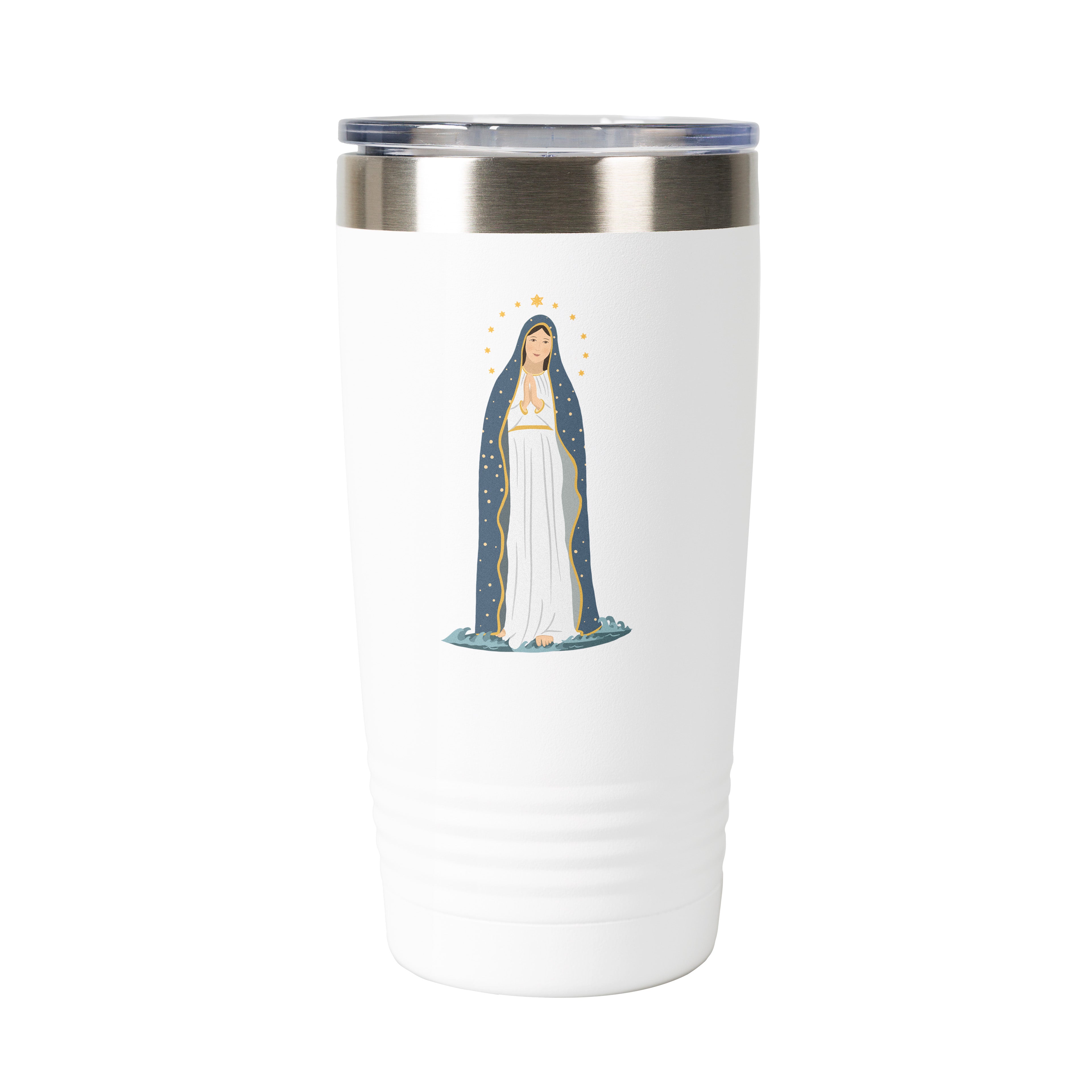 Our Lady Star of the Sea Personalized 20 oz. White Tumbler