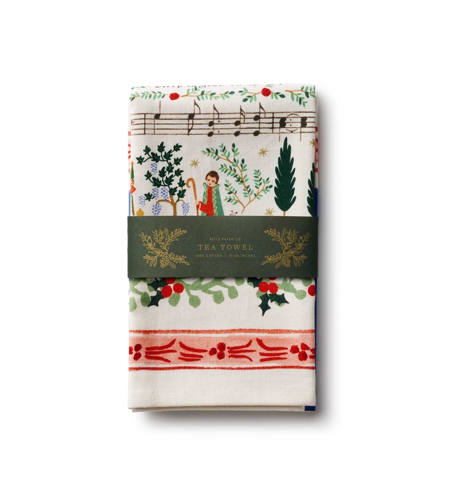 Rifle Paper Co. Christmas Carols Tea Towel