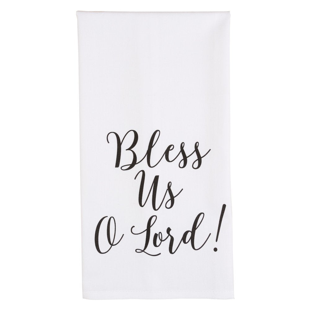 Bless Us, O Lord Calligraphy Dish Towel