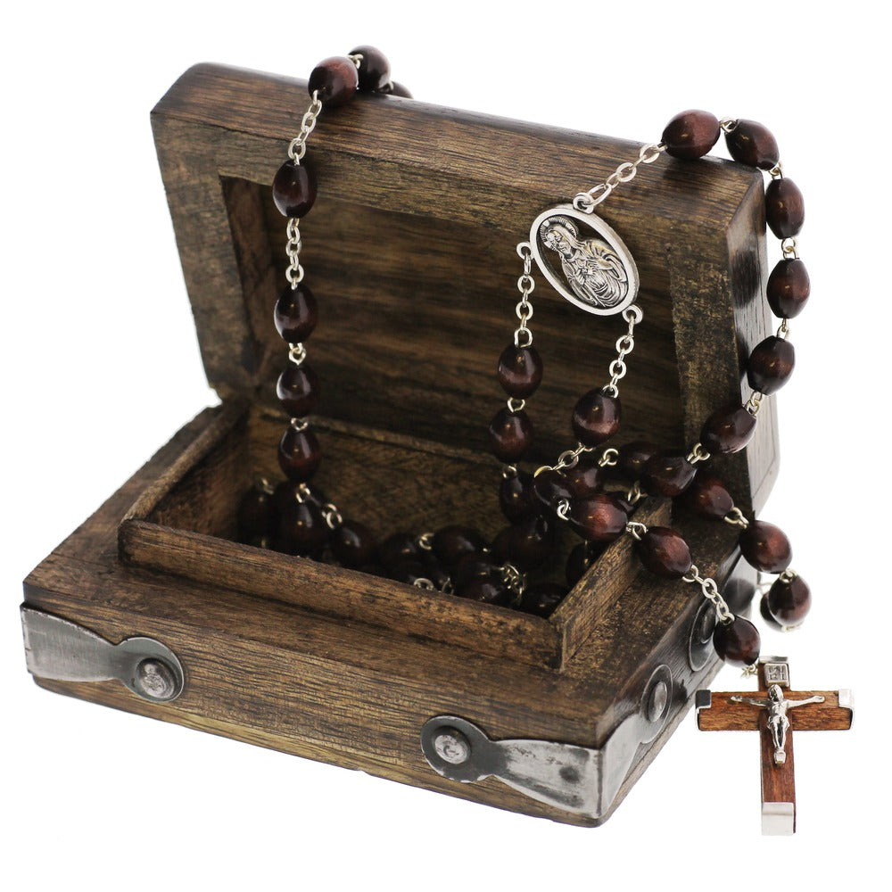 Personalized Budded Cross Rosary Box