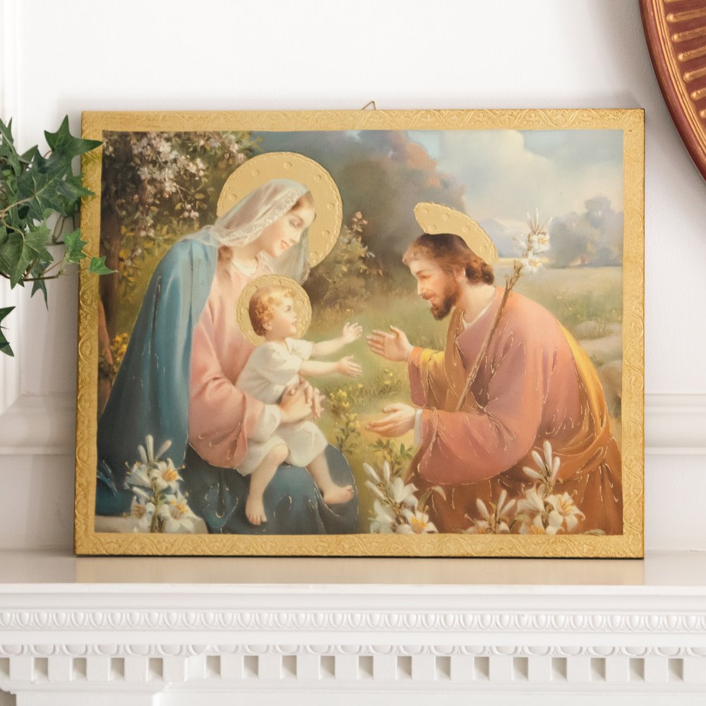 Holy Family by Simeone Florentine Plaque - 12" x 16.5"