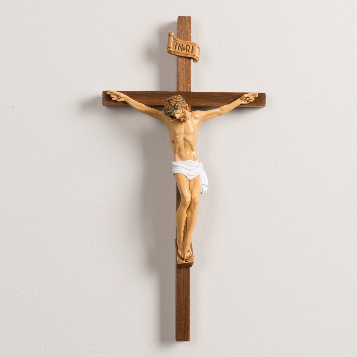 Walnut-Italian Corpus Crucifix - 12"