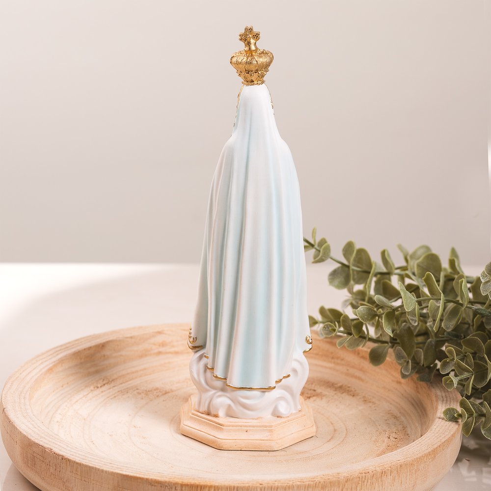 Delicate Our Lady of Fatima Statue - 7.8"