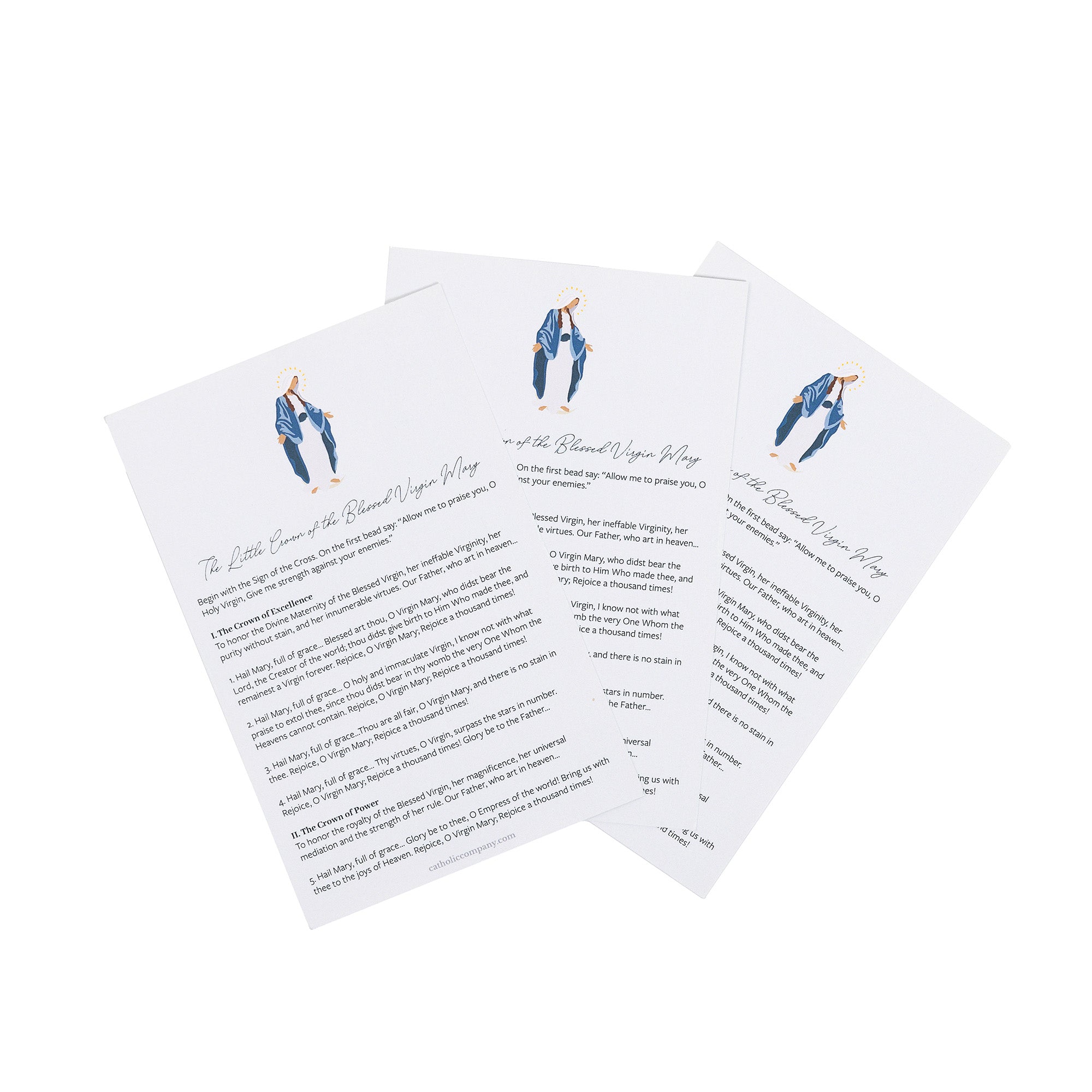 Little Crown of the Blessed Virgin Prayer Card