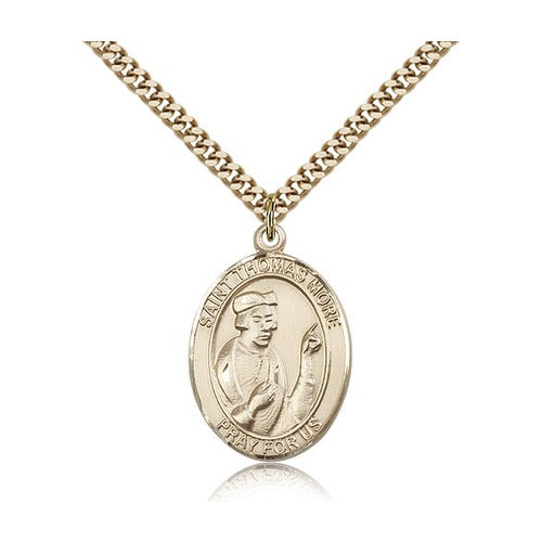 14kt Gold Filled St. Thomas More Pendant w/ chain