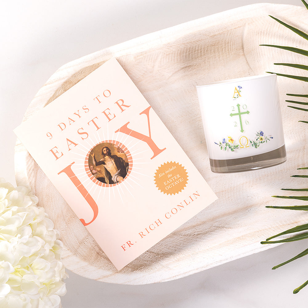 9 Days to Easter Joy Book & Easter Paschal Candle Gift Set