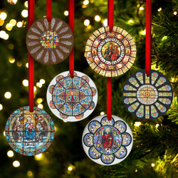 Famous Cathedrals Stained Glass Ornament Collection 3 - Set of 6