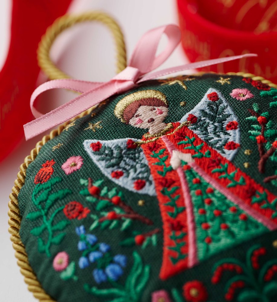 Rifle Paper Co. Angel Embroidered Ornament