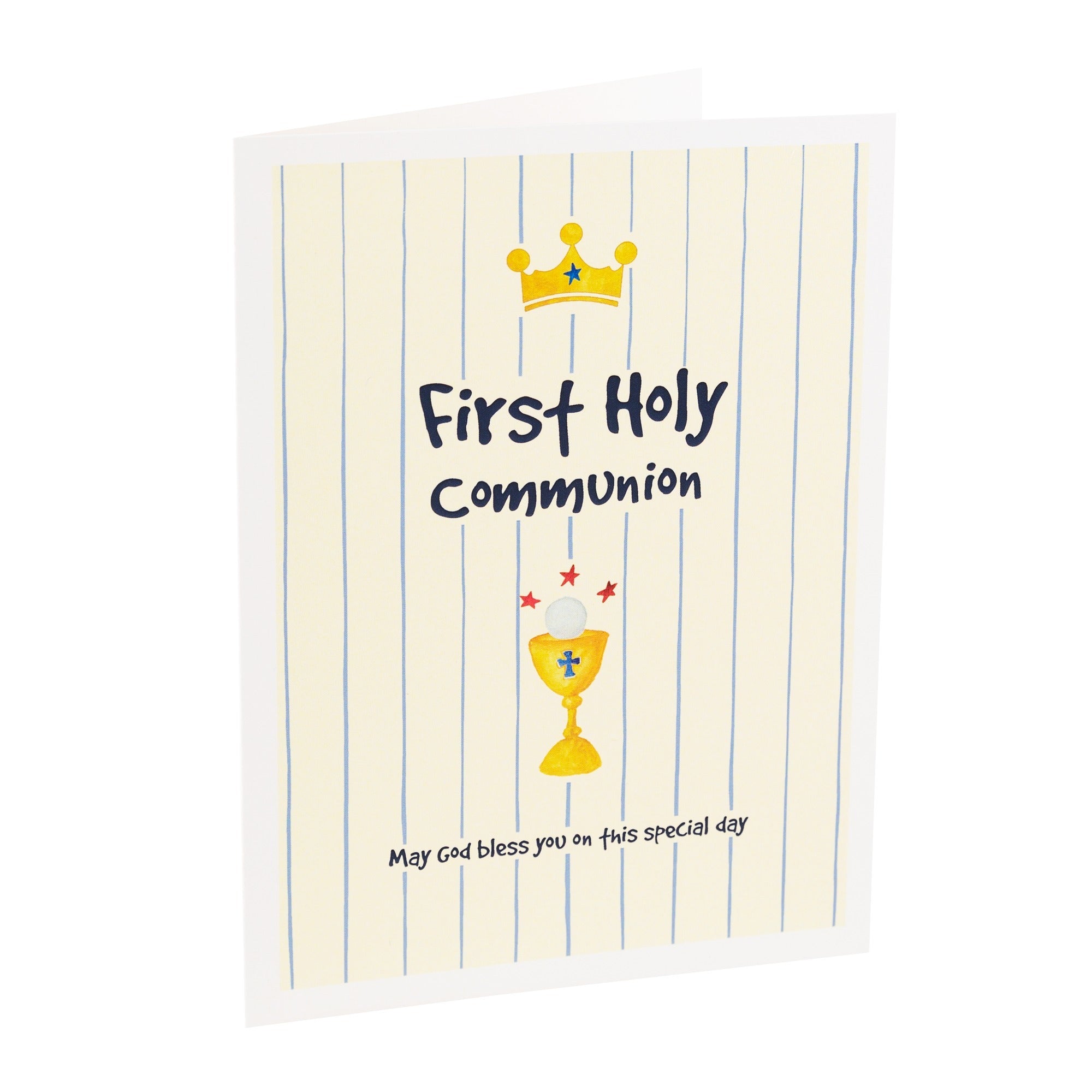 First Communion Boy's Watercolor Card w/ Envelope
