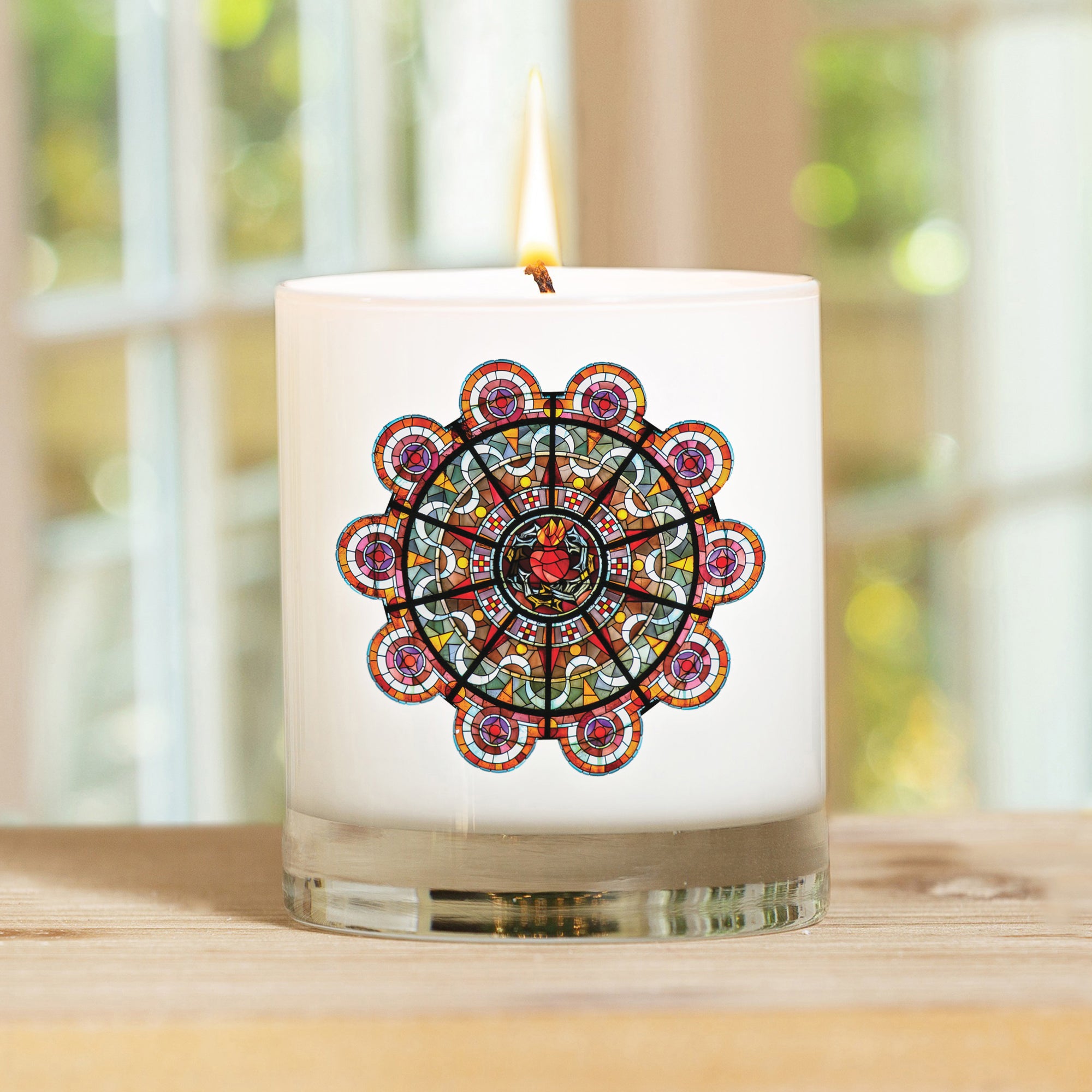 Sacred Heart Montmartre Stained Glass Candle