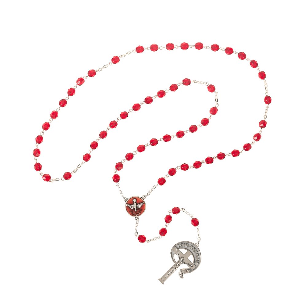 Red Crystal Confirmation Rosary