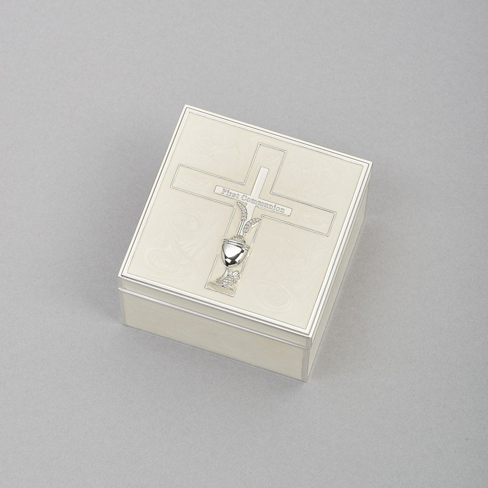Pearlized First Communion Keepsake Box - 2.25"