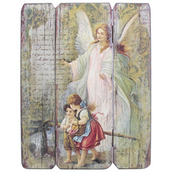 Guardian Angel Wooden Wall Plaque