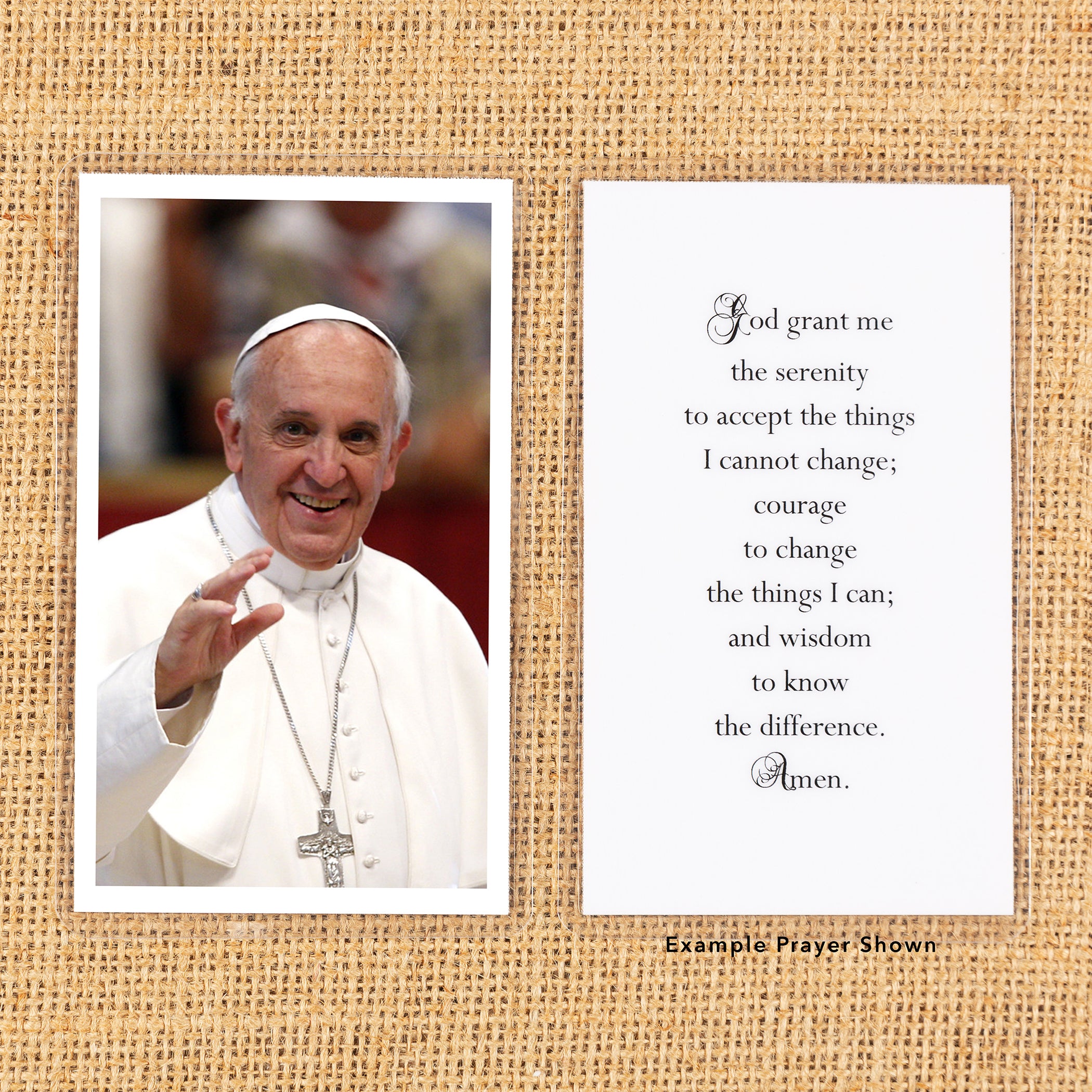 Pope Francis Personalized Prayer Card