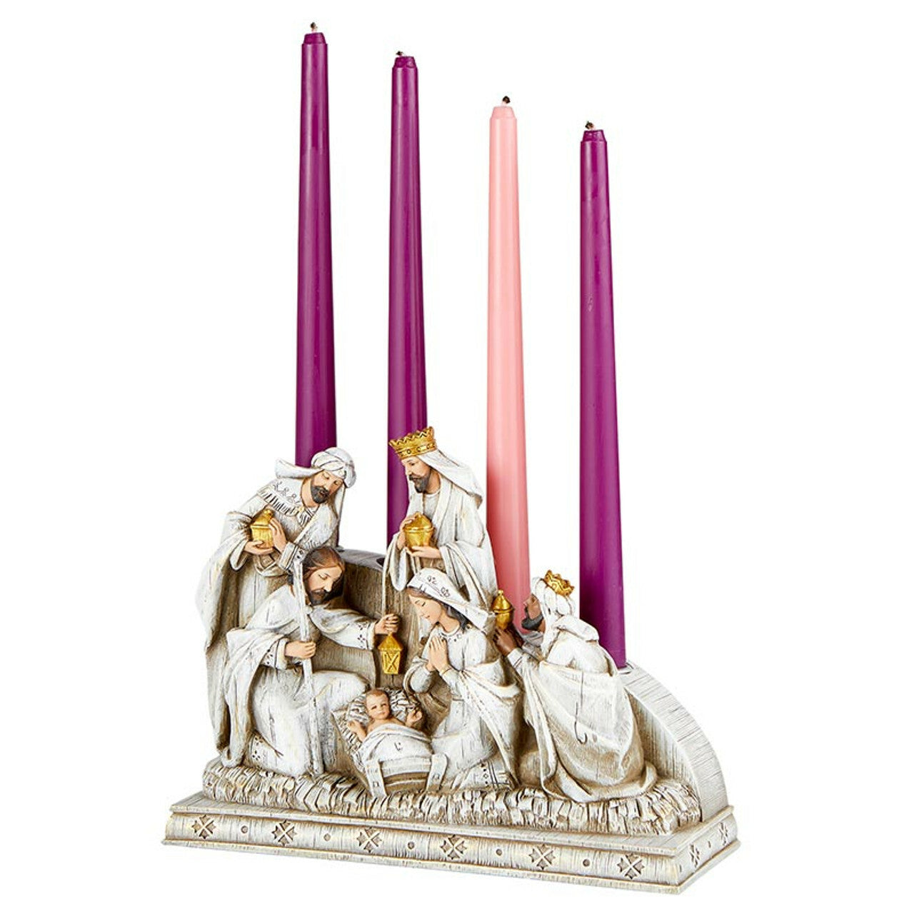 One-Piece Nativity & Advent Candleholder