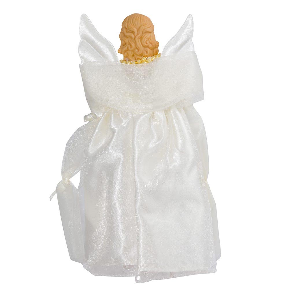Illuminated Gold & Ivory Angel Tree Topper - 10.5"